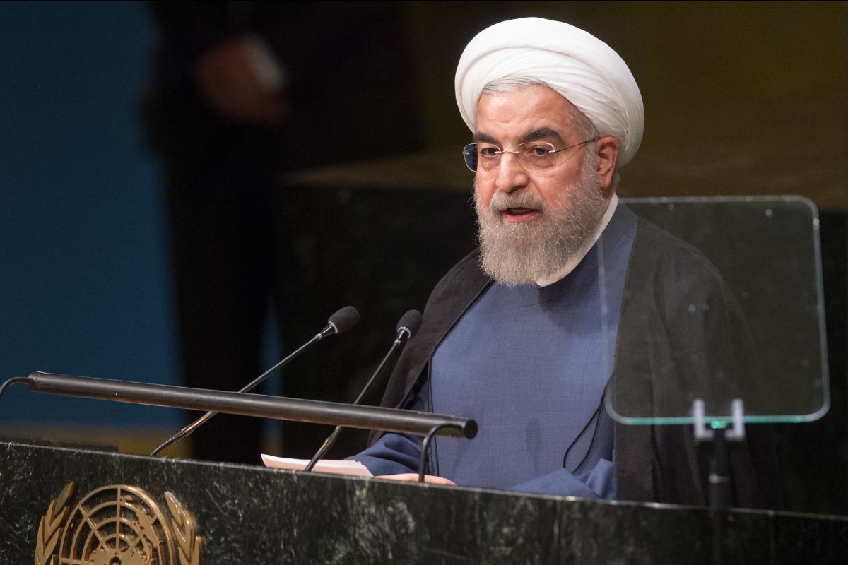 Iranian President Hassan Rouhani addresses the UN General Assembly in September 2020.