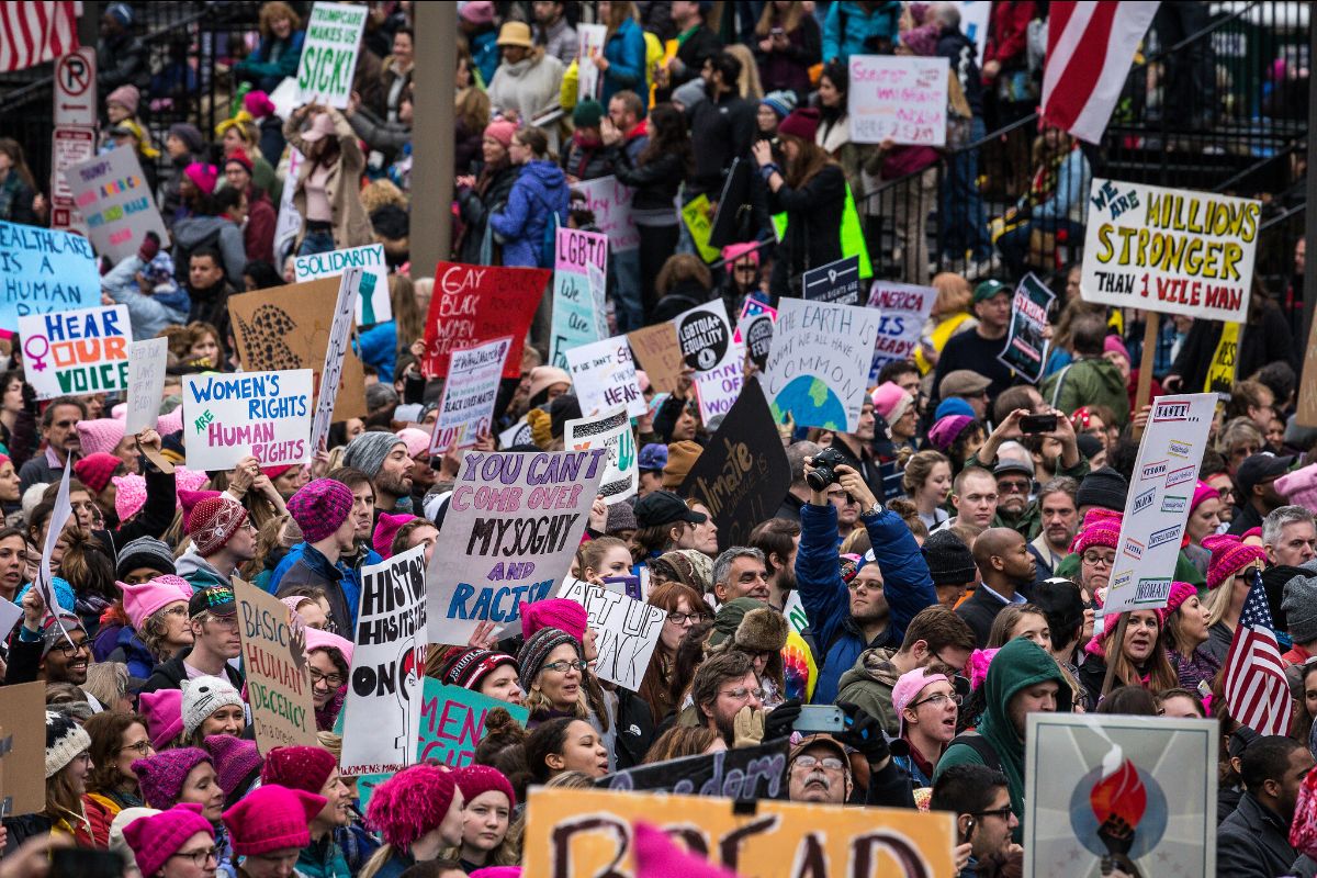 The Women's March is planning rallies across all 50 U.S. states on Saturday in response to controversial legislation that limits women's access to abortion in Texas. Saturday's marches follow the 2017 Women's March, which drew nearly half a million people in Washington, D.C. (Photo: Mobilus In Mobili / Flickr)