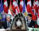 Then-Vice President Joe Biden addresses a First Nations meeting in Ottawa alongside Canadian Prime Minister Justin Trudeau on Dec. 9, 2016. (Photo: Justin Trudeau / Flickr)