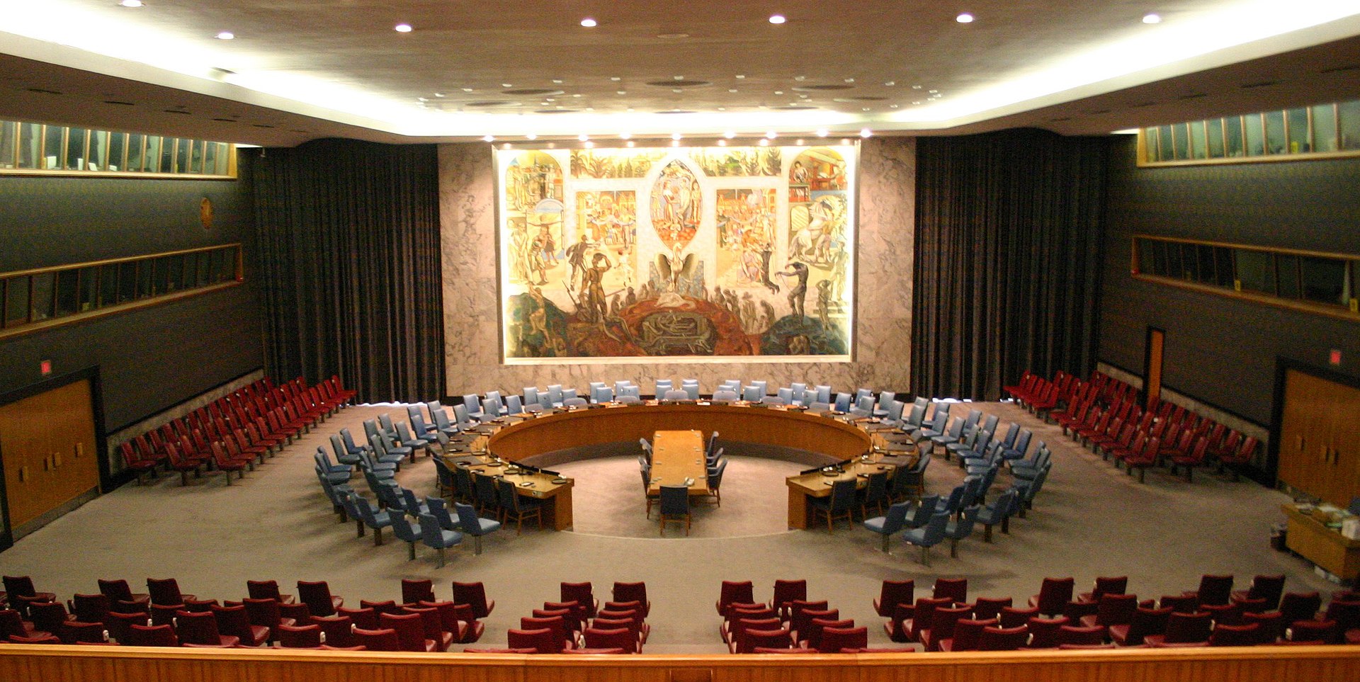 The United Nations Security Council Chamber in New York