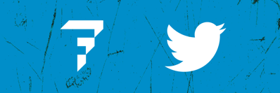 The graphic for Factal's twitter page is the logos for Factal and Twitter on a slate-style blue.