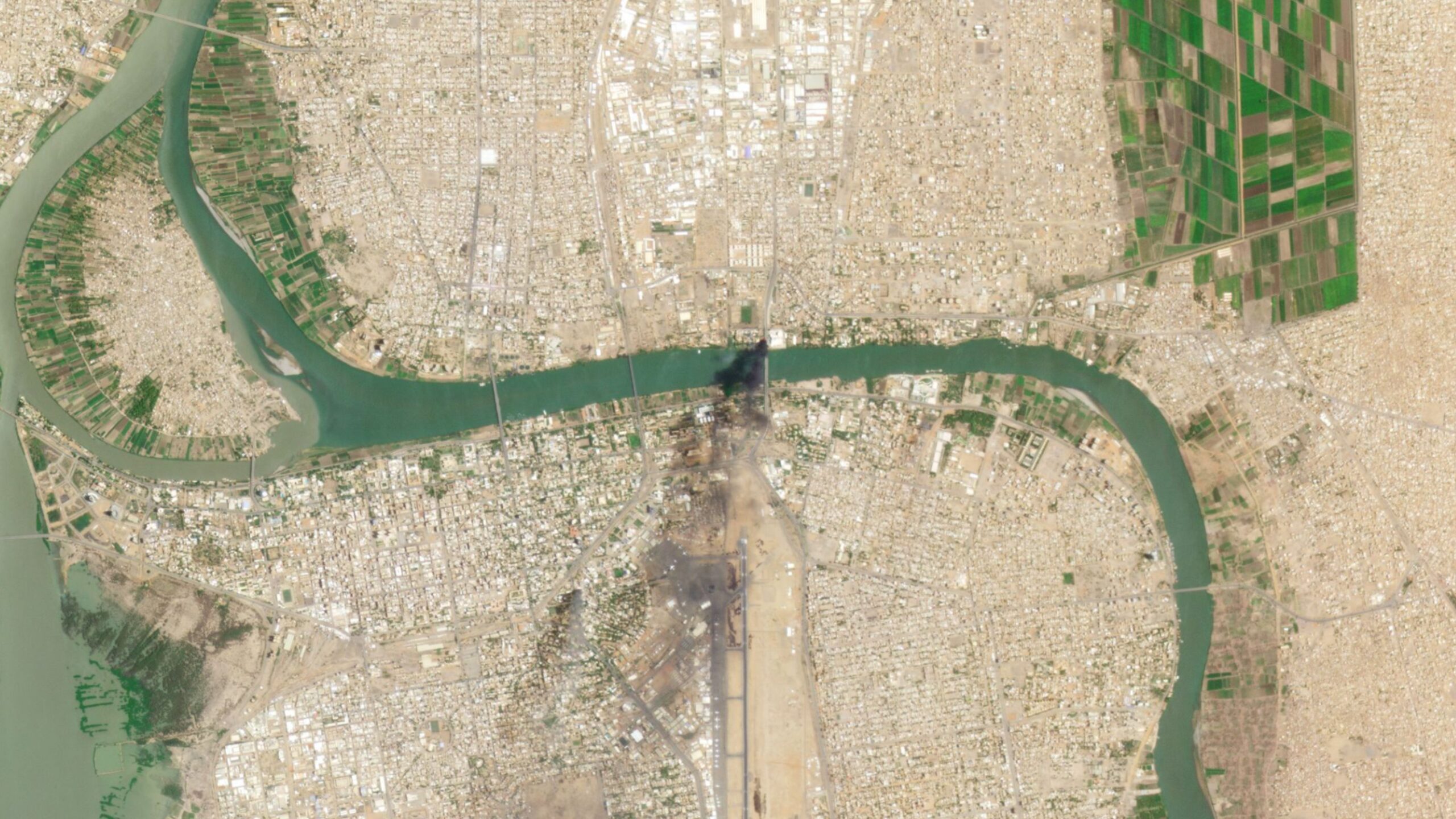 The recent outbreak of civil war in Sudan is visible in satellite images as bridges and other infrastructure are being targeted.