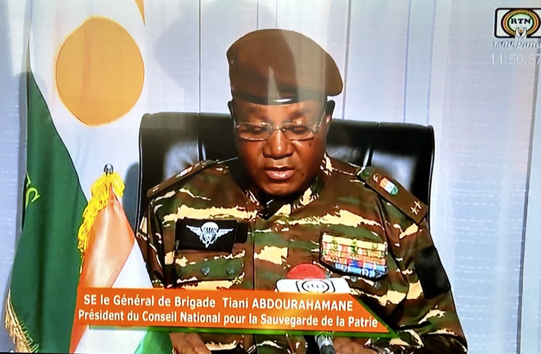 Niger's General Abdourahamane Tchiani was declared as the country's new leader on July 28 following a military coup. (Photo: Niger state TV)