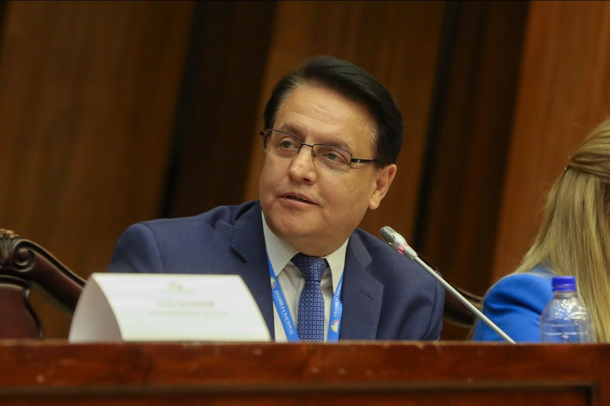 Ecuadorean presidential candidate Fernando Villavicencio, pictured above serving in Ecuador's National Assembly in 2021, was assassinated last week during a campaign event in Quito.