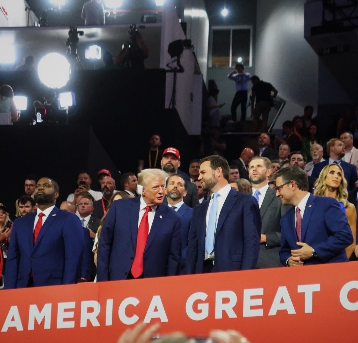 Former U.S. President Trump appeared with a bandage on his ear at the Republican National Convention in Milwaukee on Monday, just two days after a shooting at his campaign rally in Pennsylvania. (Photo: GOP Convention / Facebook)