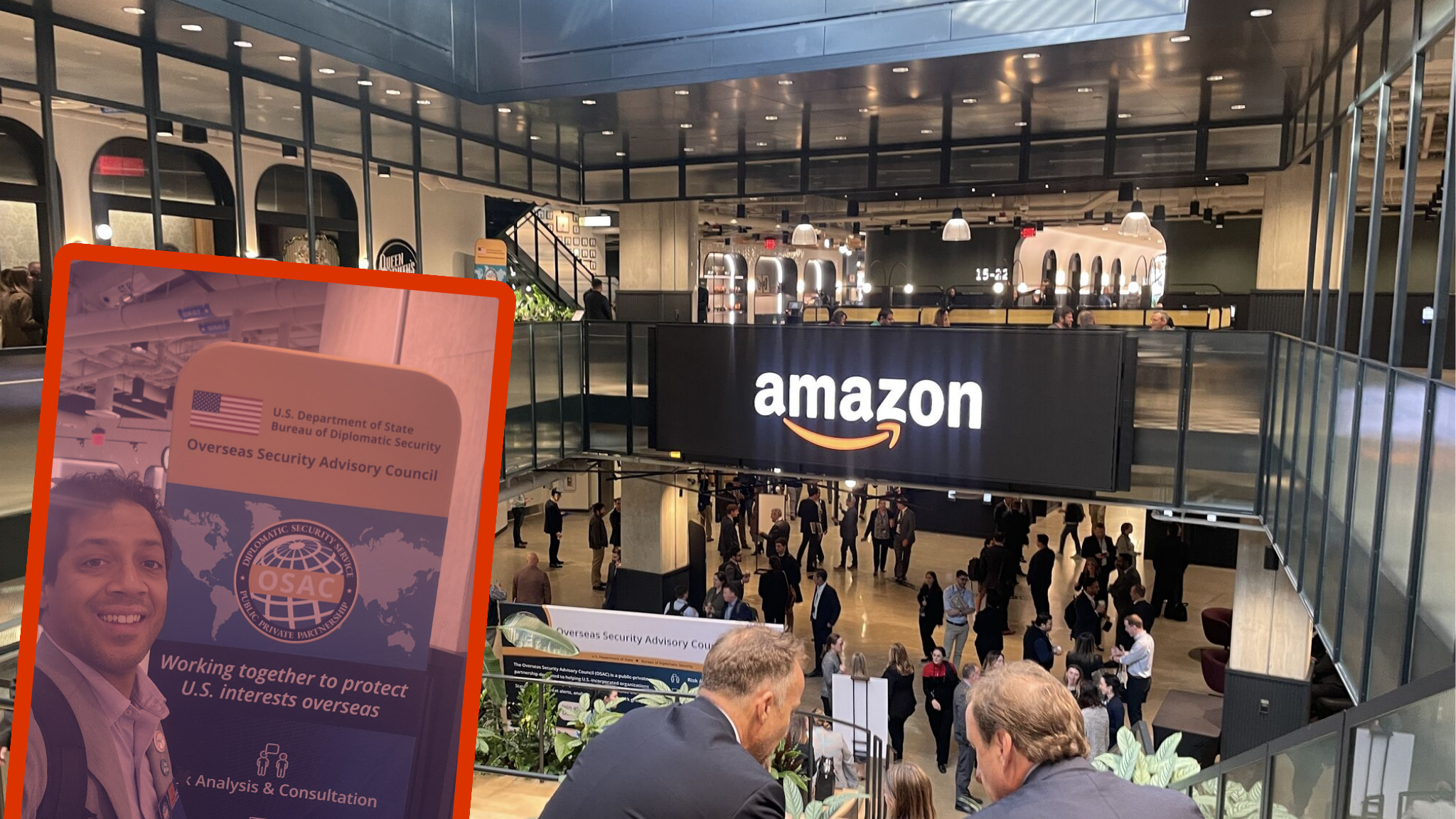 Tyler Adams at Amazon HQ2 for the 2024 OSAC Annual Briefing