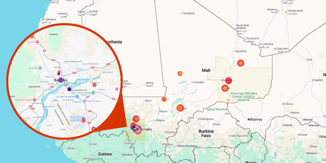 Factal map of Mali, April 2026
